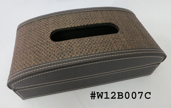 กล่องหนังใส่ทิชชู (Tissue Box) #W12B007C